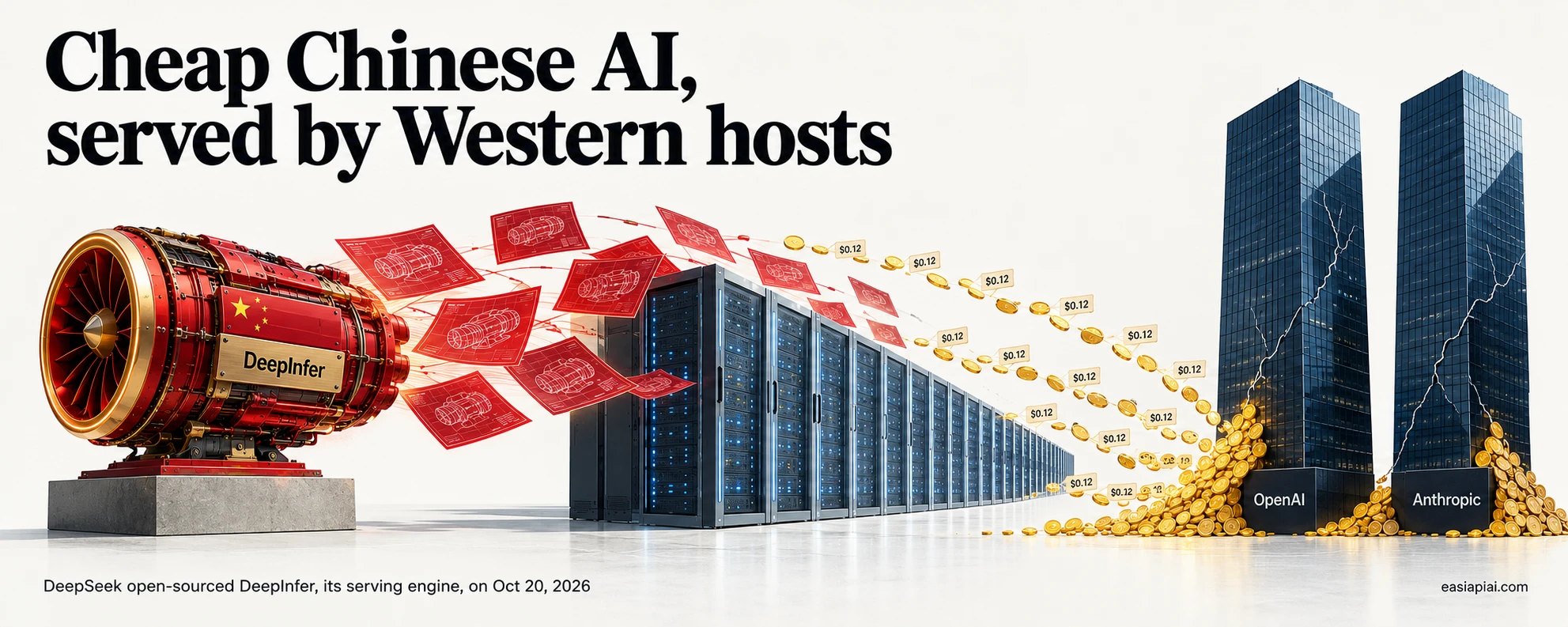Cheap Chinese AI, served by Western hosts: DeepSeek's DeepInfer engine, open-sourced Oct 20, 2026